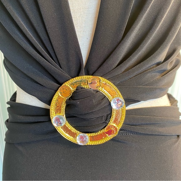 Sirens Black Halter Neck Midi Dress Size XS - Picture 12 of 17